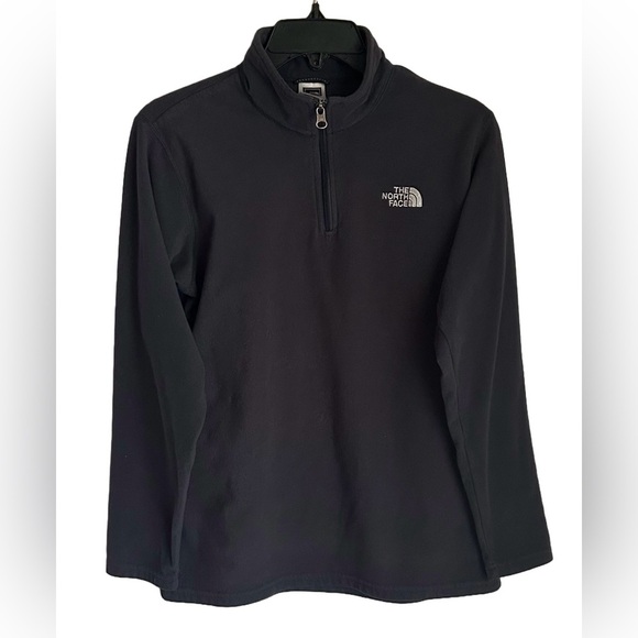 The North Face Fleece Pullover Sweater Boys Sz Large Gray 1/4 Zip Outdoor Layer - Picture 1 of 7